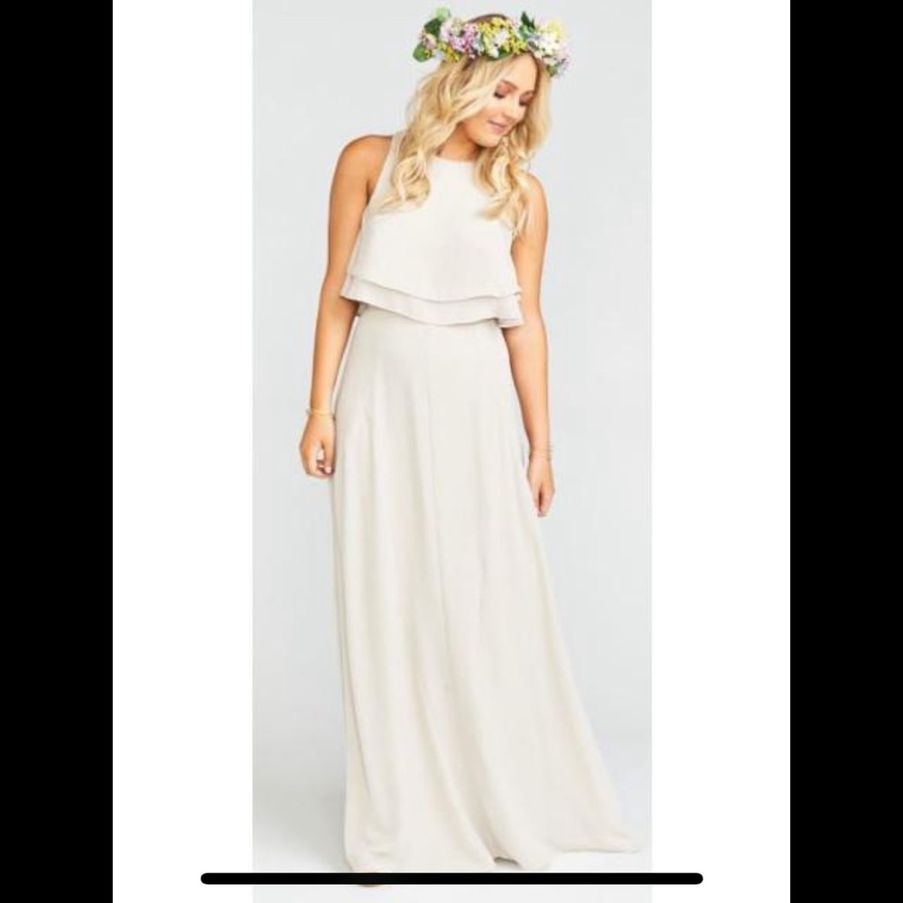 Show me your mumu bridesmaid dress. Color show me the ring